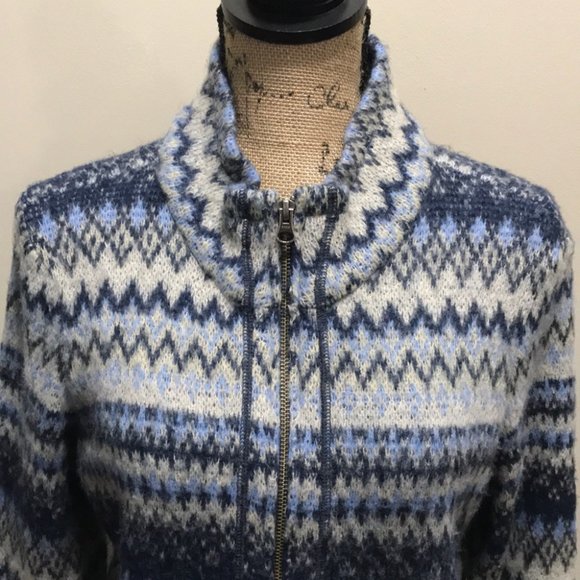 {J.Jill} Angora Fleece Full Zip Sweater Jacket - Picture 7 of 11